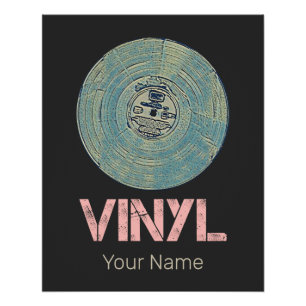 Schallplatte Retro Disco Vintage Musik Design Poster