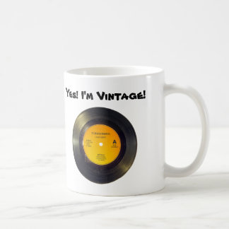 Schallplatte Vintage Benutzerdefinierter Text-Song Tasse