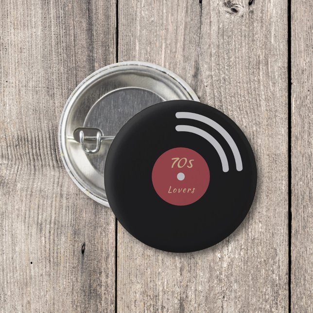 Schallplatten-Button Button (Vinyl Record Button)