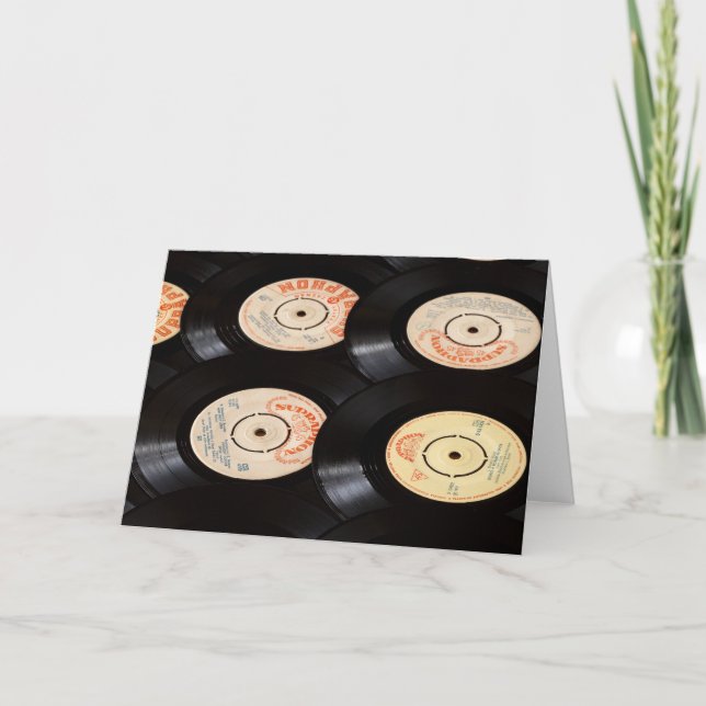 Schallplatten Hintergrund Karte (Vorderseite)
