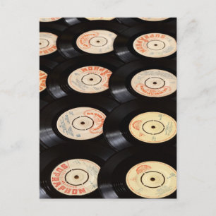 Schallplatten Hintergrund Postkarte