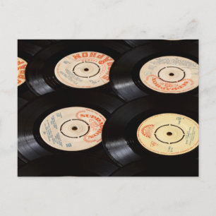 Schallplatten Hintergrund Postkarte