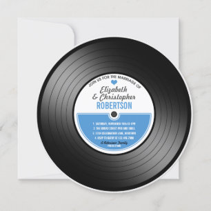 Schallplatten-Hochzeits-Einladung Einladung