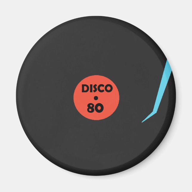 Schallplatten Magnet - Retro Disco Party (Vorne)