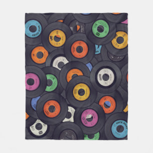 Schallplatten-Musik-Hintergrund aus der Vintage-Ze Fleecedecke