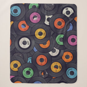 Schallplatten-Musik-Hintergrund aus der Vintage-Ze Sherpadecke