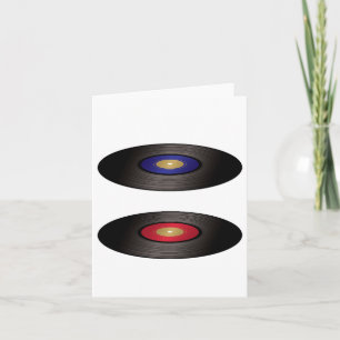 Schallplatten-Notizkarten Karte