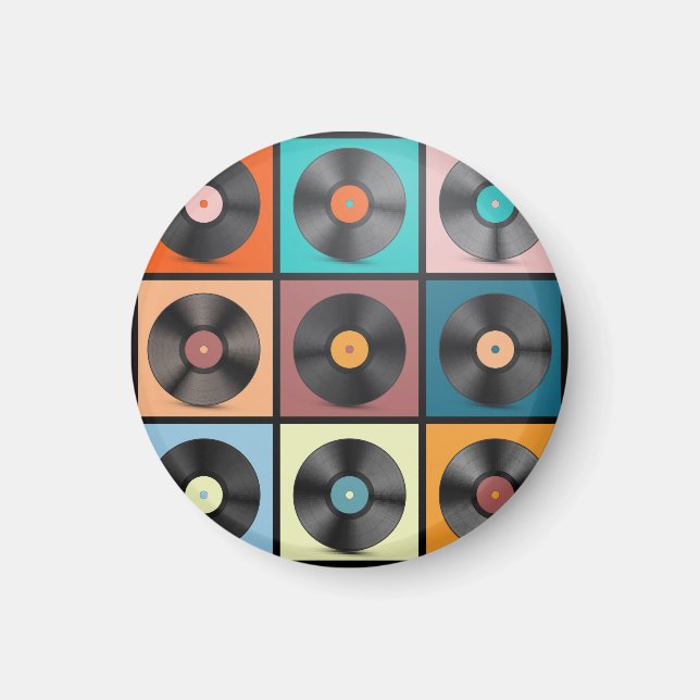 Schallplatten: Retro-LP-Set. Magnet (Vorne)