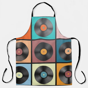 Schallplatten: Retro-LP-Set. Schürze