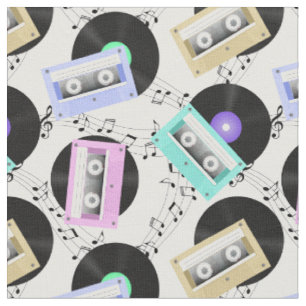 Schallplatten und Kassetten Stoff