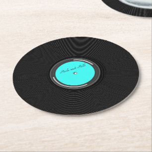 Schallplattenalbum Runder Pappuntersetzer