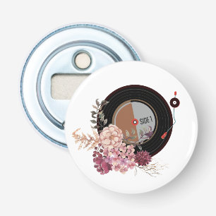 Schallplattenspieler Danke-Sticker Geschenk-Anhäng Flaschenöffner