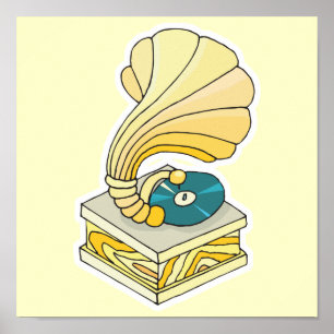 Schallplattenspieler Poster