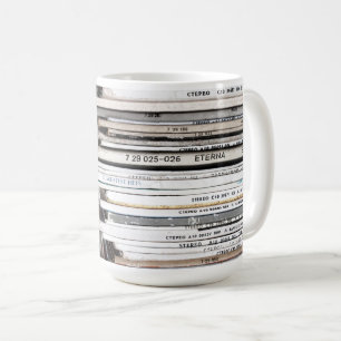 Schallplattenstapel Kaffeetasse