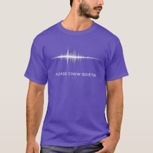 Schallwelle Bitte kauen Sie leiser Minimal Design T-Shirt