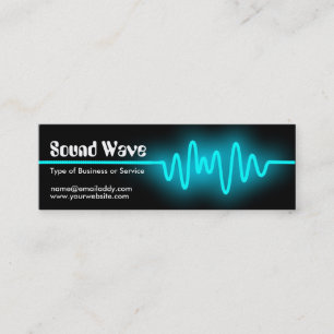 Schallwelle - Blau und Schwarzes Mini Visitenkarte
