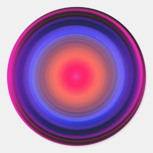 Schallwellen Cycles Voice Waving Liquid Light Vibe Runder Aufkleber