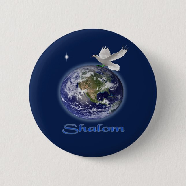 Schalom Button (Vorderseite)