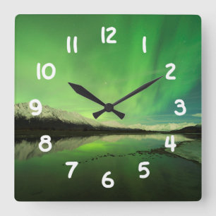 Schalotten Aurora Quadratische Wanduhr