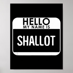 Schalotten-Kostüm-Shirt Lustiges Einfaches Hallowe Poster