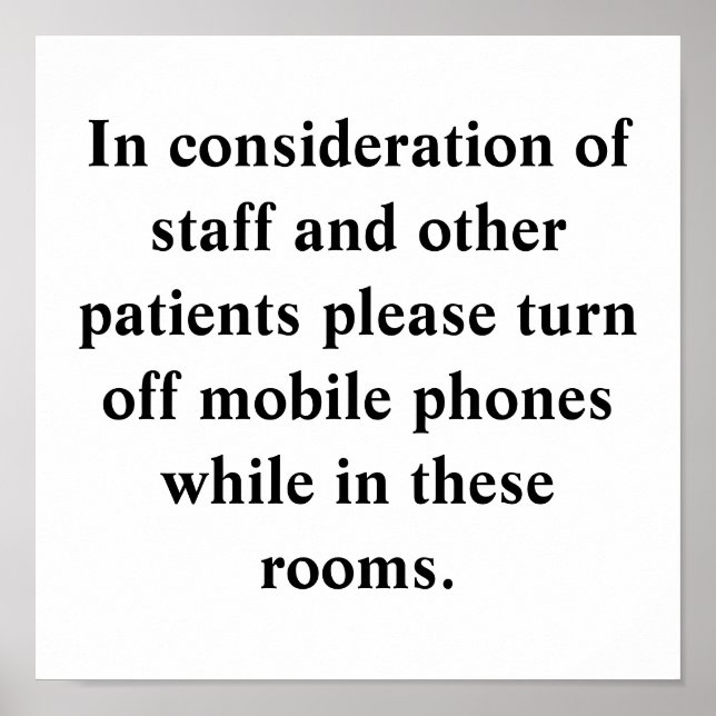 Schalten Sie bitte die Mobiltelefone aus Poster (Vorne)