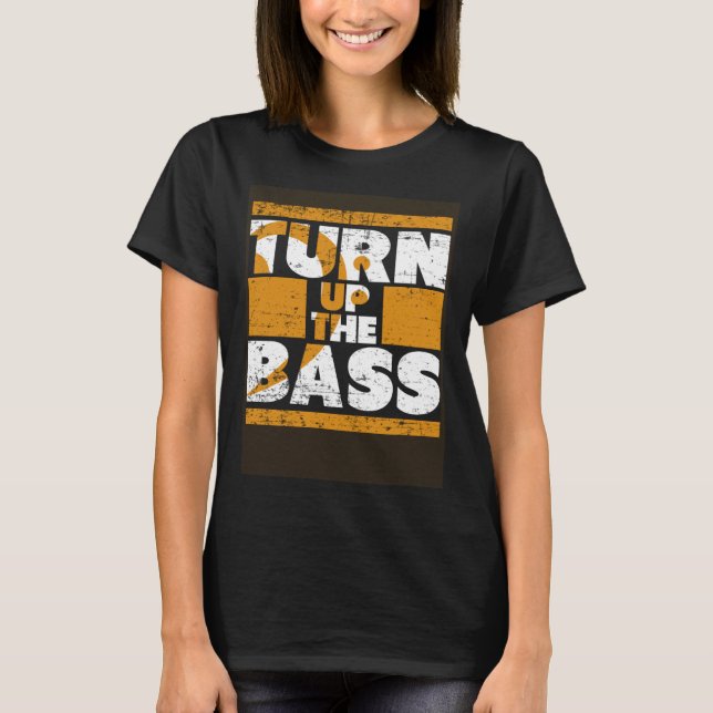 Schalten Sie das Bass Music Party ein T-Shirt (Vorderseite)