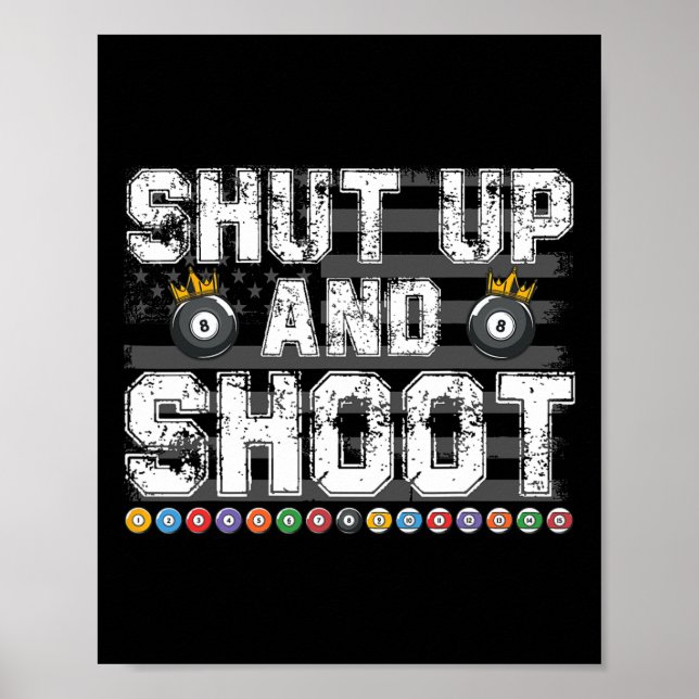Schalten Sie den Billard 8 l Pool Player Billia au Poster (Vorne)