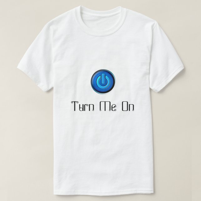 Schalten Sie den Power Button-T - Shirt ein (Design vorne)
