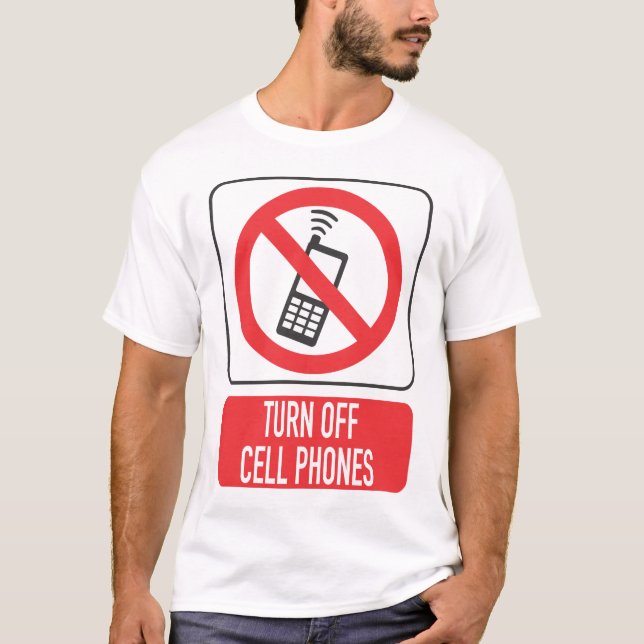 Schalten Sie den T - Shirt der Mobiltelefone aus - (Vorderseite)