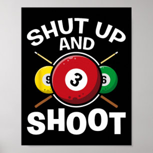 Schalten Sie die Billard-Billard für Snooker-Pools Poster