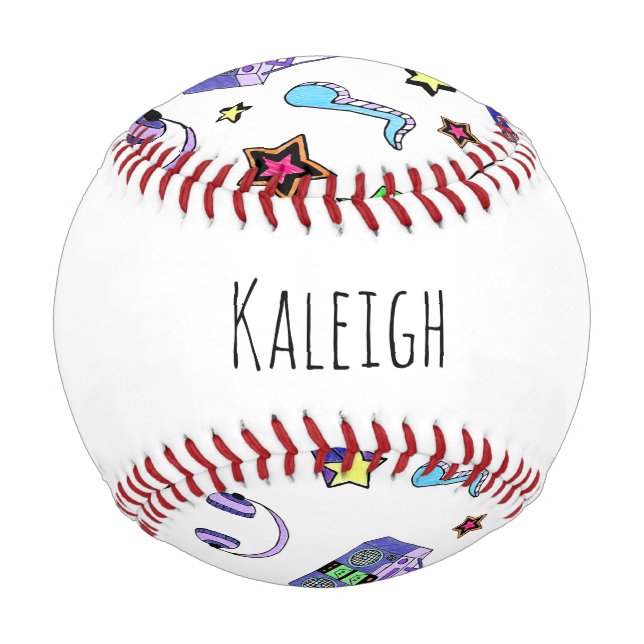 Schalten Sie die Musik ein Baseball (Rückseite)