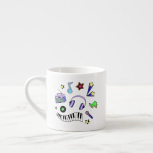 Schalten Sie die Musik hoch Espressotasse