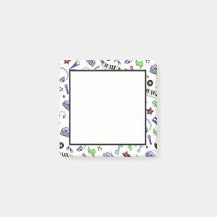Schalten Sie die Musik hoch Post-it Klebezettel