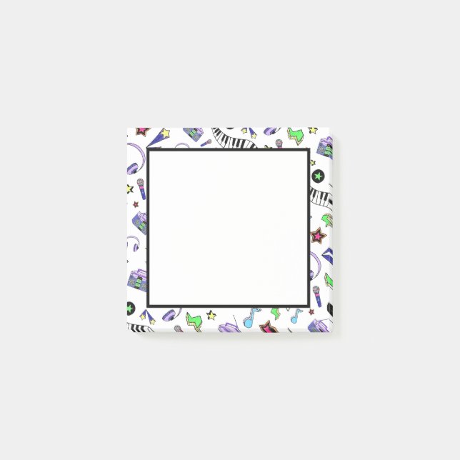 Schalten Sie die Musik hoch Post-it Klebezettel (Vorderseite)