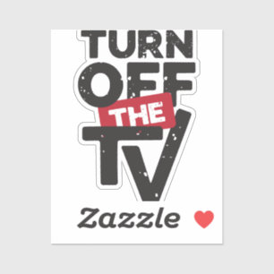 Schalten Sie die TV-Fake-Nachrichtenpropaganda aus Aufkleber