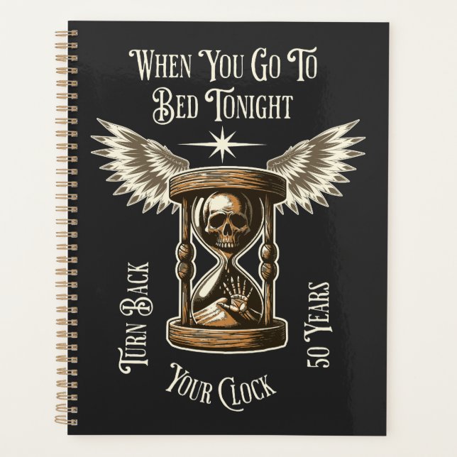 Schalten Sie die Uhr 50 Jahre zurück Planer (Vorderseite)