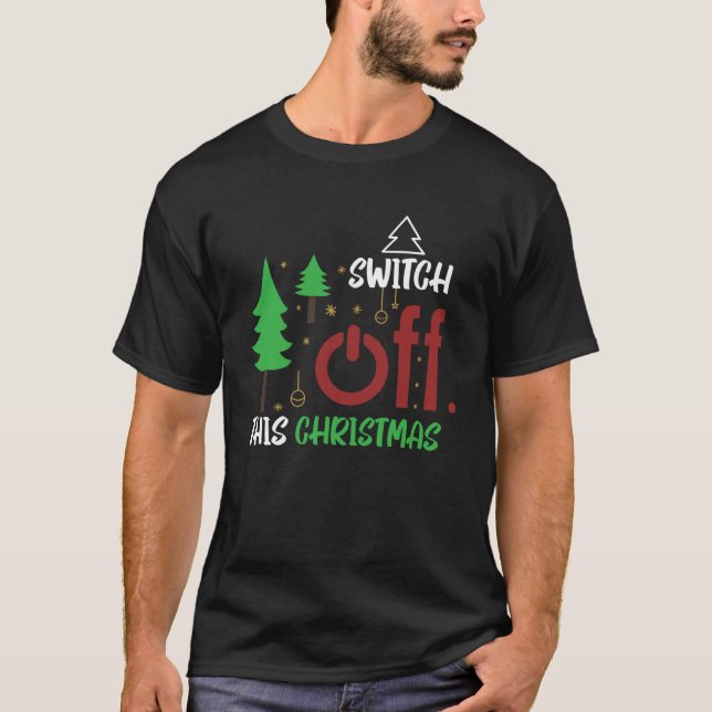 Schalten Sie die Weihnachts-Digital-Detox-Feier au T-Shirt (Vorderseite)