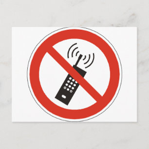Schalten Sie Ihr Handy aus Postkarte