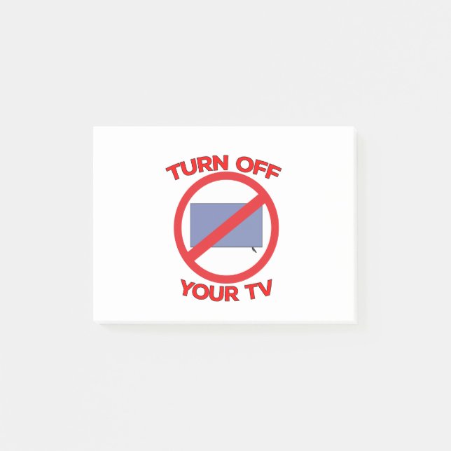 Schalten Sie Ihren Fernseher aus Post-it Klebezettel (Vorderseite)