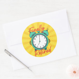 Schalten Sie schließlich den Wecker aus, Runder Aufkleber