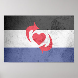 SCHALTEN SIE STOLZ-FLAGGE POSTER