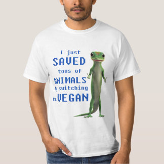 Schalten Sie zu veganem T-Shirt