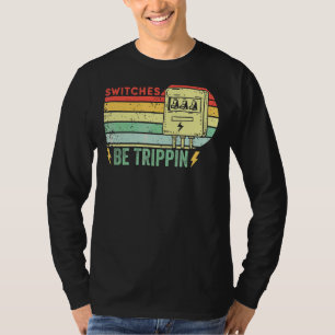 Schalter für Vintage elektrische Sicherung auslöse T-Shirt