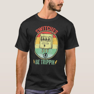 Schalter für Vintage elektrische Sicherung auslöse T-Shirt