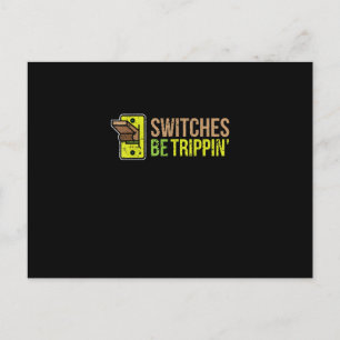 Schalter werden Trippin Funny Electrician Geschenk Postkarte