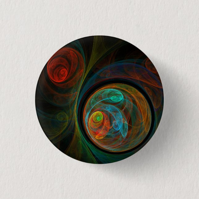 Schaltfläche "Abstrakte Kunst" (rund) Button (Vorderseite)