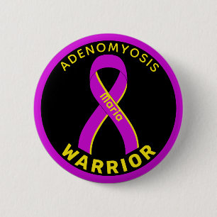 Schaltfläche "Adenomyosis Warrior Ribbon Black" Button