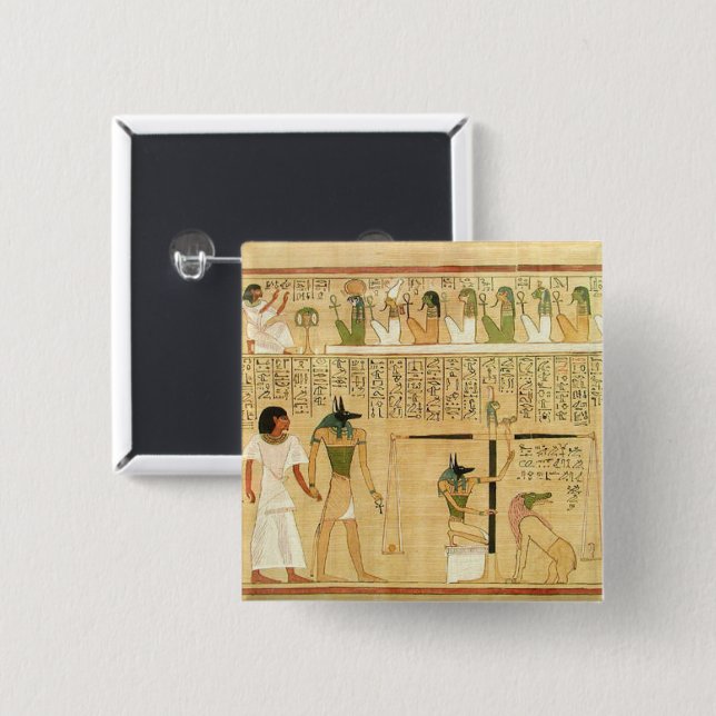 Schaltfläche "Ägypten-Hieroglyphen" Button (Vorne & Hinten)