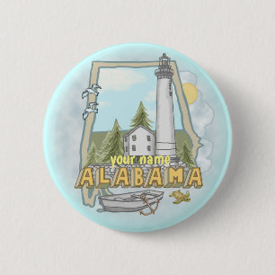 Schaltfläche "Alabama Lighthouse Button" Button