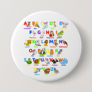 Schaltfläche "Alphabet Animal ABCs Learning Round" Button